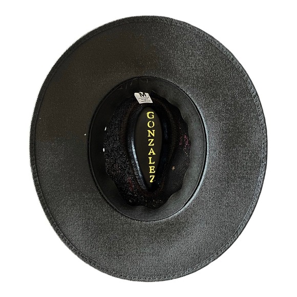 HAT MEXICAN Artisanal Hand Painted Fedora Floral Sombrero Panama Bohemian Black main image 4